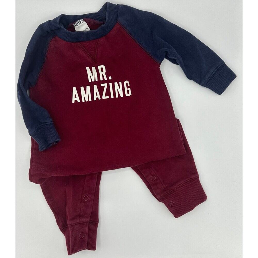 Carter’s Amazing Romper Size 6 Months Blue Red (804)